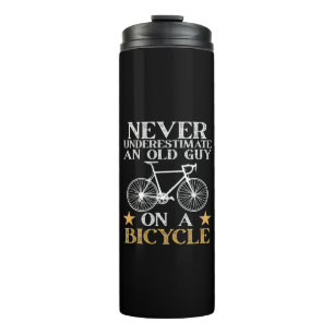 Lustiger Radfahrer Humor Thermosbecher