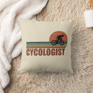 Lustiger Radfahrerruhestand - Vintage Cycologist Kissen