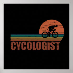 Lustiger Radfahrerruhestand - Vintage Cycologist Poster