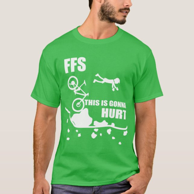 Lustiger Radunfall Mountainbiking FFShis wird T-Shirt (Vorderseite)