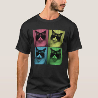 Lustiger Ragdoll-Katzenliebhaber Süße Pop-Art-Foto T-Shirt