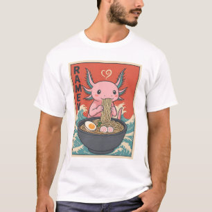 Lustiger Ramen Axolotl Nudelliebhaber Süße Kreatur T-Shirt