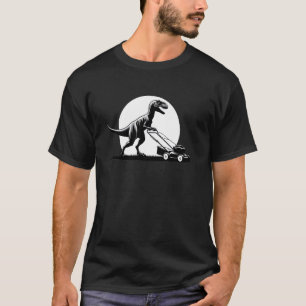 Lustiger Rasenmäher-Dinosaurier-Rasenmähen-Gartena T-Shirt