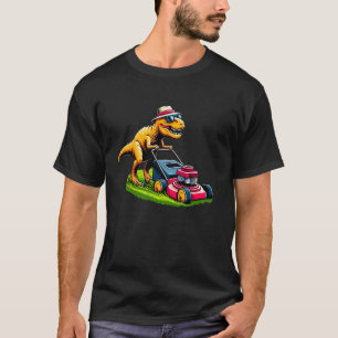 Lustiger Rasenmäher T-Rex Dinosaurier Rasenmähen G T-Shirt