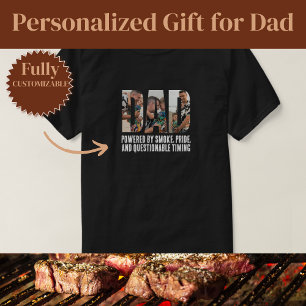Lustiger Rauchbetriebener Papa BBQ T-Shirt