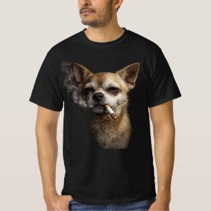 Lustiger rauchender Chihuahua — Vintage Y2K Grunge T-Shirt