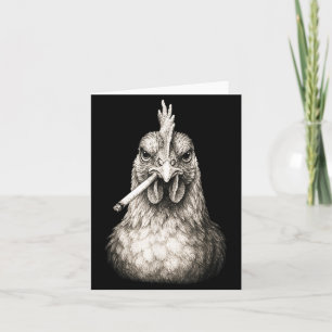 Lustiger rauchender Huhn-Zigarette Gen Z Meme Farm Karte