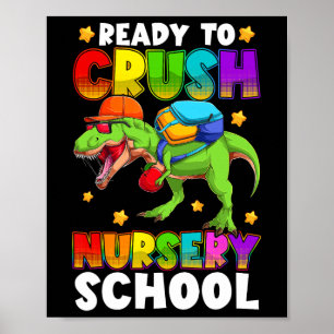 Lustiger Ready To Crush Kindergarten T Rex Erster  Poster
