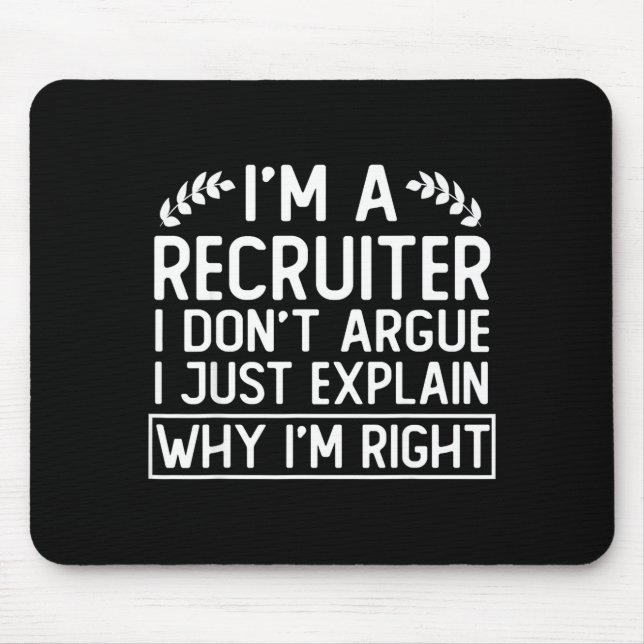 Lustiger Recruiter Design Spruch_ I M A Recruiter  Mousepad (Vorne)