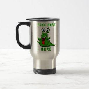 lustiger Reisekaffee-Schlamm "FREE HUGZ..." Reisebecher