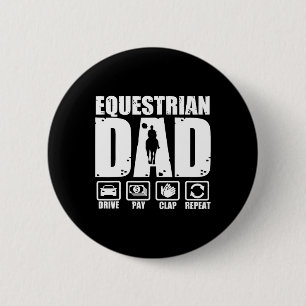 Lustiger Reitsport-Vater Pferdereiter Vater Humor Button