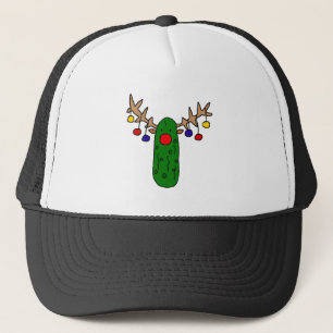 Lustiger Ren-Essiggurken-WeihnachtsCartoon Truckerkappe