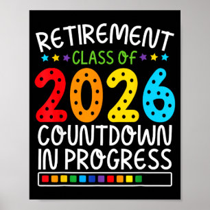Lustiger Renten Countdown 2026 Bunte Zukunft Li Poster