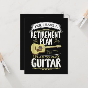 Lustiger Rentenplan Ich Plane Gitarre Zu Spielen Einladung