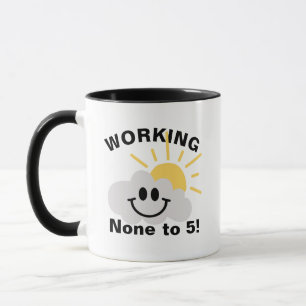 Lustiger Rentner-Becher - Arbeite keiner von fünf Tasse