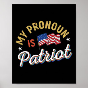 Lustiger Republikaner Mein Pronomen Ist Patriot Ko Poster