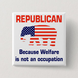 Lustiger Republikaner - Wohlfahrt Button