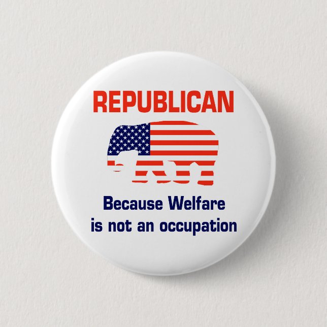 Lustiger Republikaner - Wohlfahrt Button (Vorderseite)