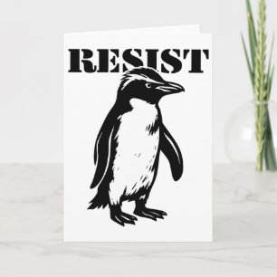 Lustiger Resistenz Pinguin Protest gegen Zölle  Karte