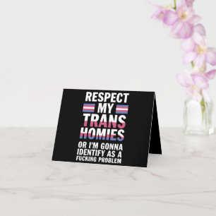 Lustiger Respekt für meine trans Homies Gay Pride  Karte