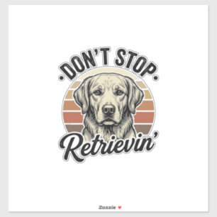 Lustiger Retriever Hund Vintage Gravur Grafik T-Sh Aufkleber