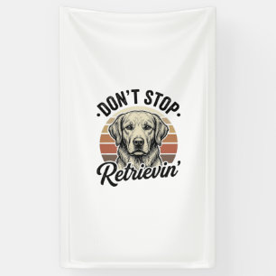 Lustiger Retriever Hund Vintage Gravur Grafik T-Sh Banner