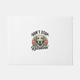 Lustiger Retriever Hund Vintage Gravur Grafik T-Sh Fußmatte