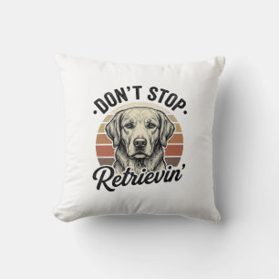 Lustiger Retriever Hund Vintage Gravur Grafik T-Sh Kissen