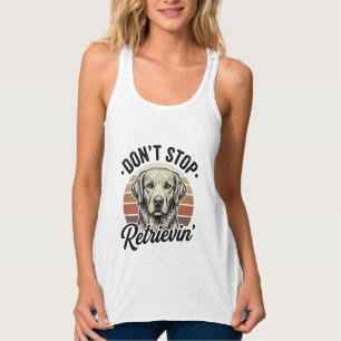 Lustiger Retriever Hund Vintage Gravur Grafik T-Sh Tank Top