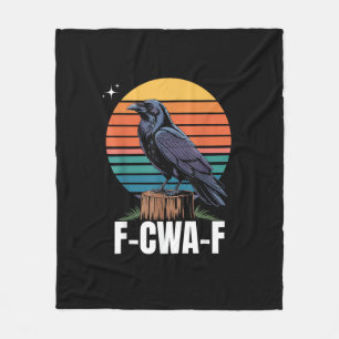 Lustiger Retro-F-Kaw-F-Vogel Krähe Krähe Vogel Fleecedecke