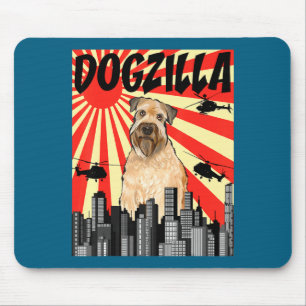 Lustiger Retro-Japanischer Dogzilla Soft Coated Wh Mousepad