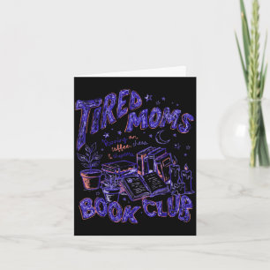 Lustiger Retro-müder Mütter Buchclub, der auf Kaff Karte