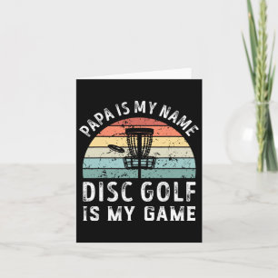 Lustiger Retro-Papa Disc Golf ist mein Spiel Vater Karte