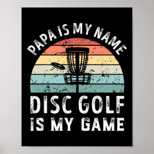 Lustiger Retro-Papa-Discgolf ist mein Spiel zum Va Poster