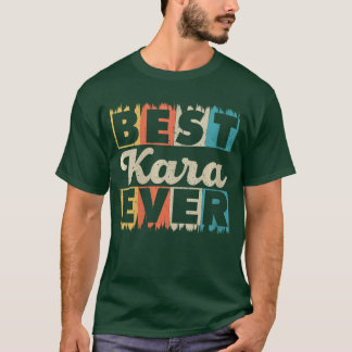 Lustiger Retro personalisierter Name Beste Kara Ev T-Shirt