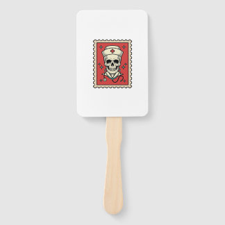 Lustiger Retro-Stempel Krankenpfleger Schädel_1 Fächer