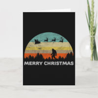 Lustiger Retro-Stil Großer Fuß Frohe Weihnachten Y