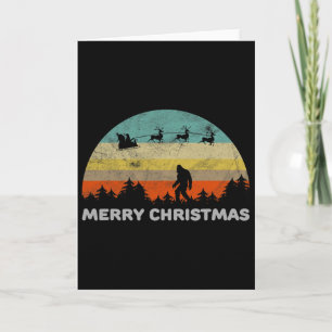 Lustiger Retro-Stil Großer Fuß Frohe Weihnachten Y Karte