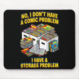 Lustiger Retro-Superheld-Nerd-Geek-Leser-Comic-Boo Mousepad