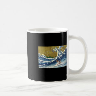 Lustiger Retro-Vintage-Dachshund surft auf einer W Kaffeetasse
