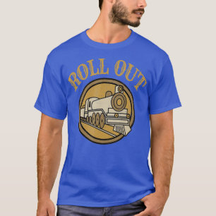 Lustiger Retro Vintage Eisenbahningenieur Roll Out T-Shirt