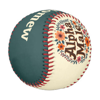 Lustiger Retro Vintage Floral Geist Baseball