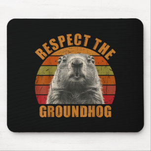 Lustiger Retro Vintage Groundhog Tag 2025 Respekti Mousepad