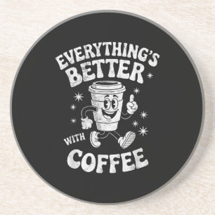 Lustiger Retro Vintage Kaffee Männer oder Frauen K Getränkeuntersetzer