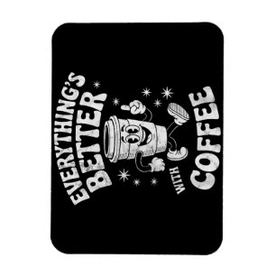 Lustiger Retro Vintage Kaffee Männer oder Frauen K Magnet