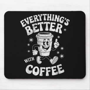Lustiger Retro Vintage Kaffee Männer oder Frauen K Mousepad