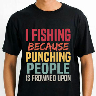 Lustiger Retro Vintage Outdoor-Angler Schwarz T-Shirt