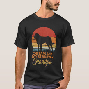 Lustiger Retro Vintage Sonnenuntergang Chesapeake T-Shirt