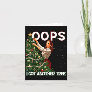 Lustiger Retro-Weihnachts-Oops-Ich-Habe-Einen-Weit Karte