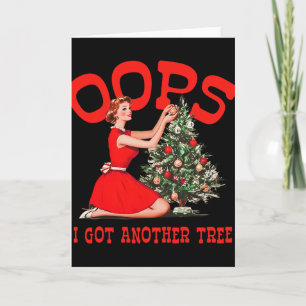 Lustiger Retro-Weihnachts-Oops-Ich-habe-einen-weit Karte